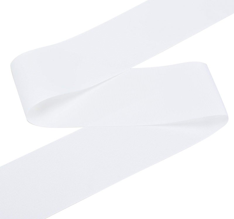 YAMA 3 inch Solid Grosgrain Ribbon Roll - 25 Yards for Gift Wrapping Ribbons, White - Image 3