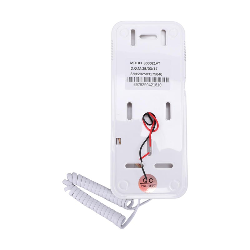 هاتف حائط أبيض بسلك، هاتف أرضي تناظري مع خاصية كتم الصوت، وإيقاف مؤقت، وإعادة الاتصال للمكتب، الفندق، البنك - Image 4