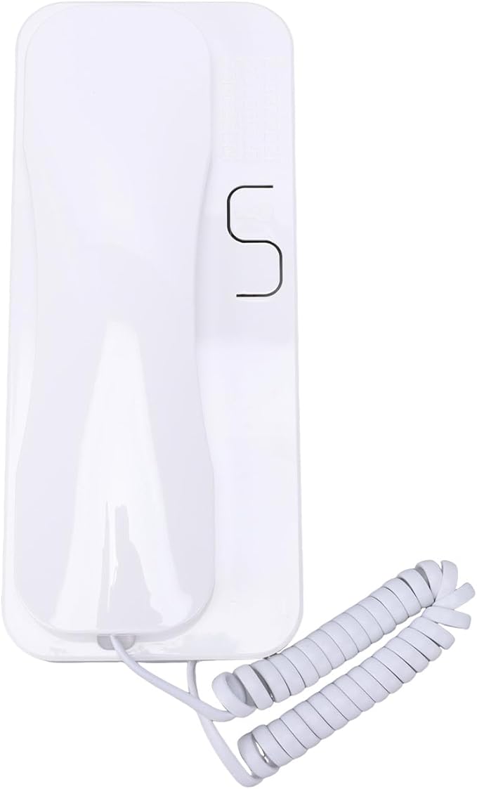 هاتف حائط أبيض بسلك، هاتف أرضي تناظري مع خاصية كتم الصوت، وإيقاف مؤقت، وإعادة الاتصال للمكتب، الفندق، البنك - Image 1