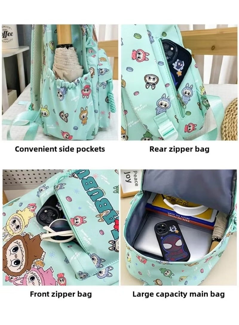 لابوبو حقيبة ظهر Labubu للطلاب، حقيبة ظهر لطيفة ذات سعة كبيرة، حقيبة تسوق وسفر، حقيبة كتف، هدايا للأطفال - Image 4