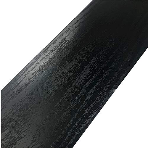 Slaige Taamall Simplemuji Black Wood Grain 3D Wallpaper Border Peel & Stick PVC Wall Covering Kitchen Bathroom Bedroom Tiles Decor Sticker,4 Inch by 32.8 Feet 10 Meters - Image 2