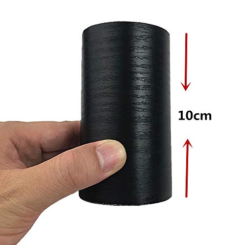 Slaige Taamall Simplemuji Black Wood Grain 3D Wallpaper Border Peel & Stick PVC Wall Covering Kitchen Bathroom Bedroom Tiles Decor Sticker,4 Inch by 32.8 Feet 10 Meters - Image 5