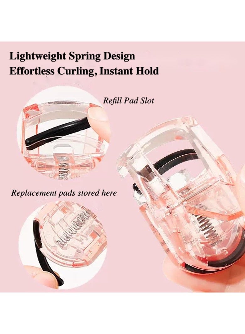 Travel Size Eyelash Curlers, Mini Portable Small Eyelash Curler, Wide-Angle Design for Flexible Use and Rounded Not Hurt Eyelashes - Image 2