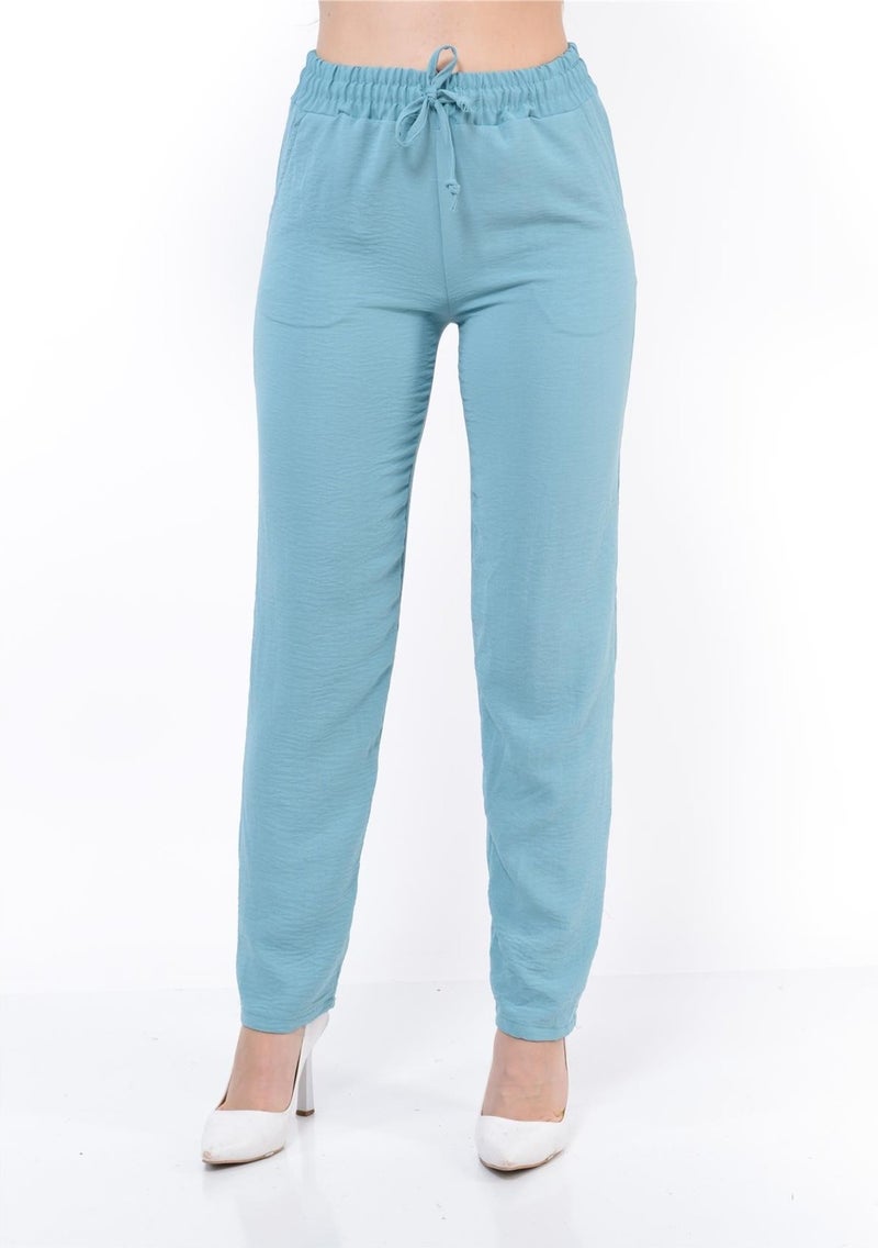 Nuseel Women Aerobin Shirt-Pants Bottom Top Two Piece Set Baby Blue - Image 2