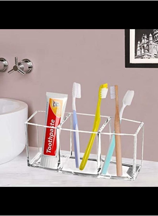 SMARTPOINTS - Clear Makeup Brush Organizer, Acrylic Cosmetics Brushes Storage Holders, Cute Pen and Pencil Holder for Desk - Image 1