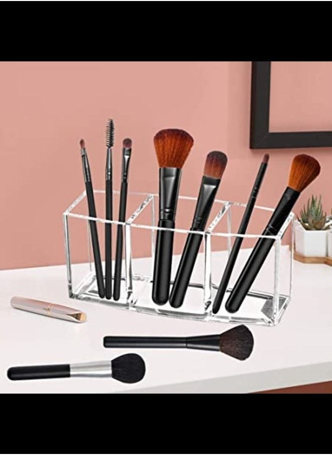 SMARTPOINTS - Clear Makeup Brush Organizer, Acrylic Cosmetics Brushes Storage Holders, Cute Pen and Pencil Holder for Desk - Image 1