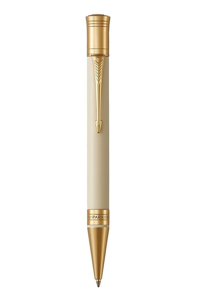 Parker Duofold Classic Ivory & Black Ballpoint Pen, Medium Tip - Image 3
