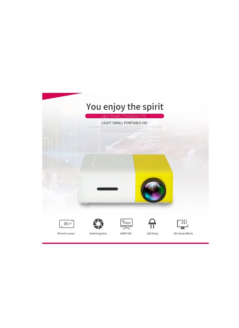 Generic - Mini Projector, LED Portable Projector, Smart Home Projector, 1080P Supported Outdoor Projector, Movie Projector Compatible with HDMI, USB, TF Card, AV and Remote Contro - Image 1