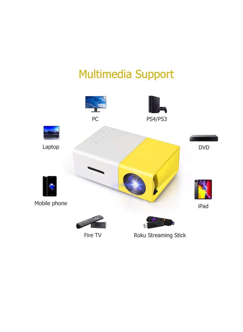 Generic - Mini Projector, LED Portable Projector, Smart Home Projector, 1080P Supported Outdoor Projector, Movie Projector Compatible with HDMI, USB, TF Card, AV and Remote Contro - Image 1