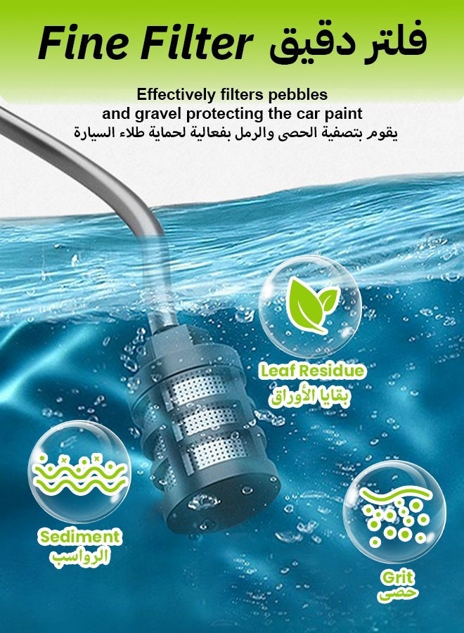 نفس غسالة ضغط محمولة لاسلكية للسيارة، مزودة بفوهة 6 في 1 وبطارية 13500 مللي أمبير، وخرطوم مياه قابل للفصل بطول 5 أمتار، مناسبة لتنظيف السيارات وجدران الحدائق والأرضيات. - Image 4