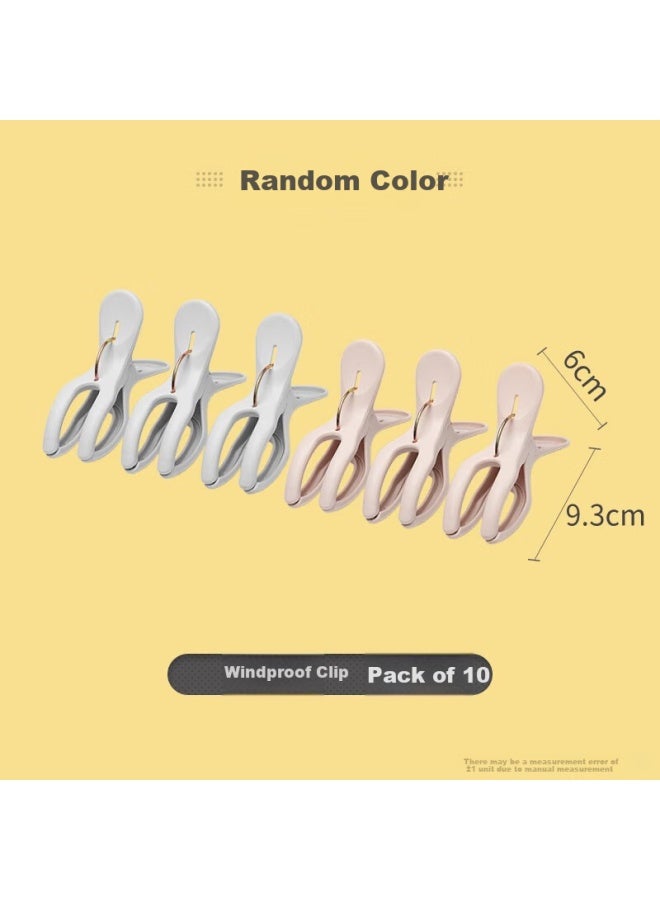 Bdo Plastic Clothespins Laundry Clips Hangers Towel Clothes Pegs Windproof Clips Large Size 10 Pack - Image 2