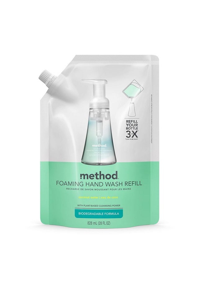 Method - Method Foaming Hand Soap, Refill, Coconut Water, 28 Oz, 28 Fl Oz - Image 1