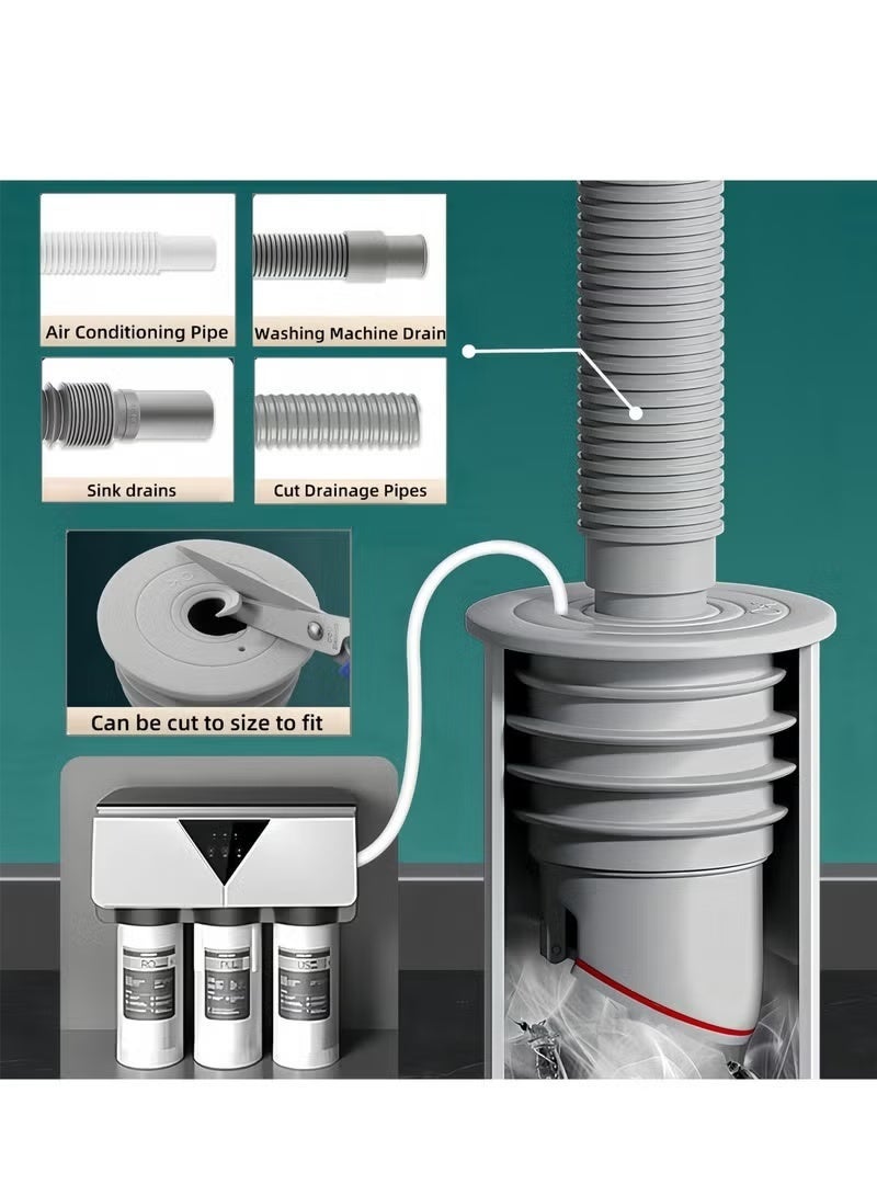 ALongDeng Washing Machine Drain Hose Seal Universal Washer Drain Hose Seal Ring Sewer Deodorant Ring Cover Seal for Washer Kitchen Bath 60-65mm - Image 5