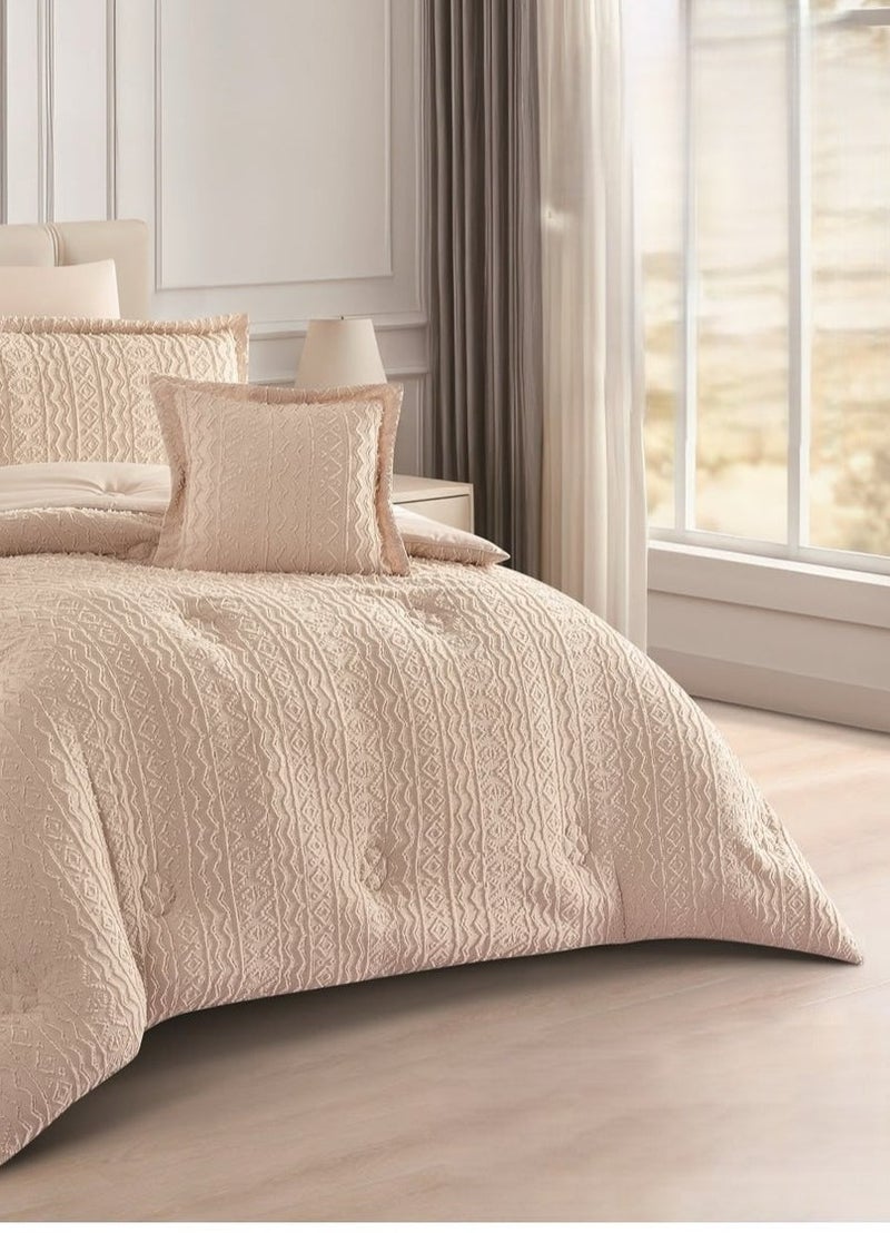 Elegant 8-piece summer bedspread set for a double bed, featuring a quilted design and microfiber material, sized 260x240 cm. - Image 2