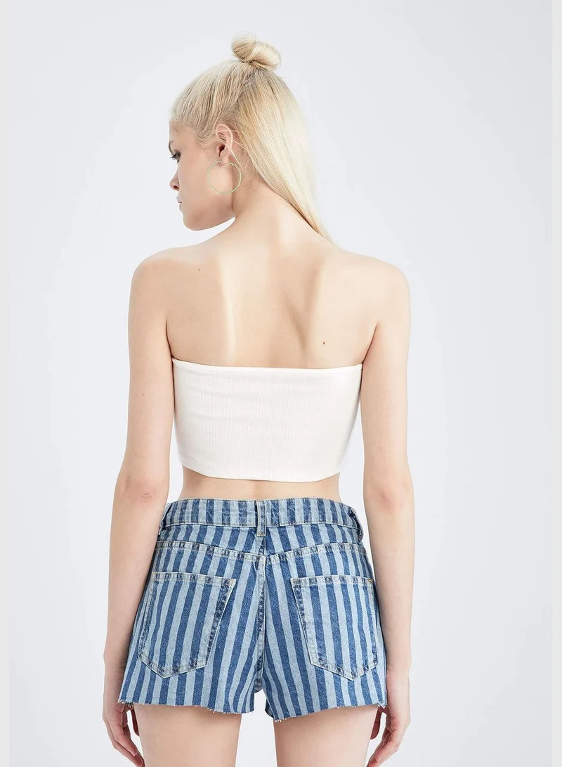 DeFacto Fitted Strapless Camisole Crop Vest