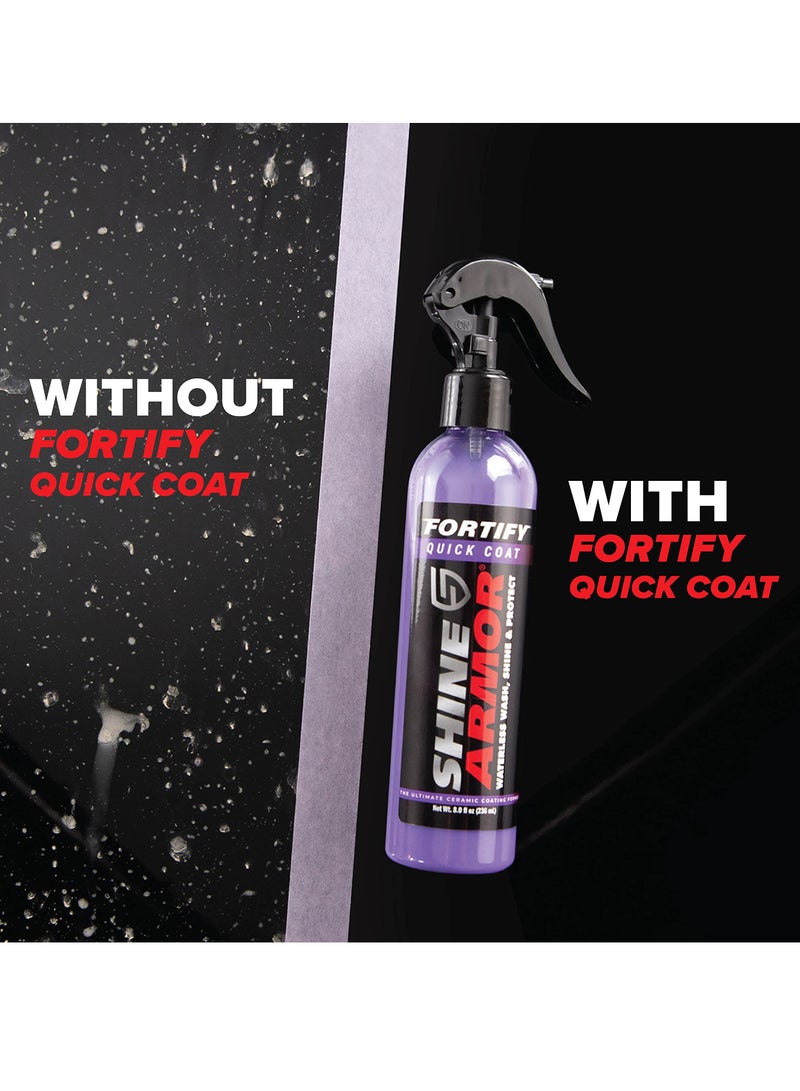 شاين أرمور طلاء فورتفاي كويك من شاين ارمور - طلاء سيراميك - بخاخ تلميع بالشمع للسيارة - غسيل شمعي بدون ماء للسيارة - طبقة علوية مضادة للماء وطلاء بوليمر وملمع لحماية واغلاق التفاصيل - Image 5
