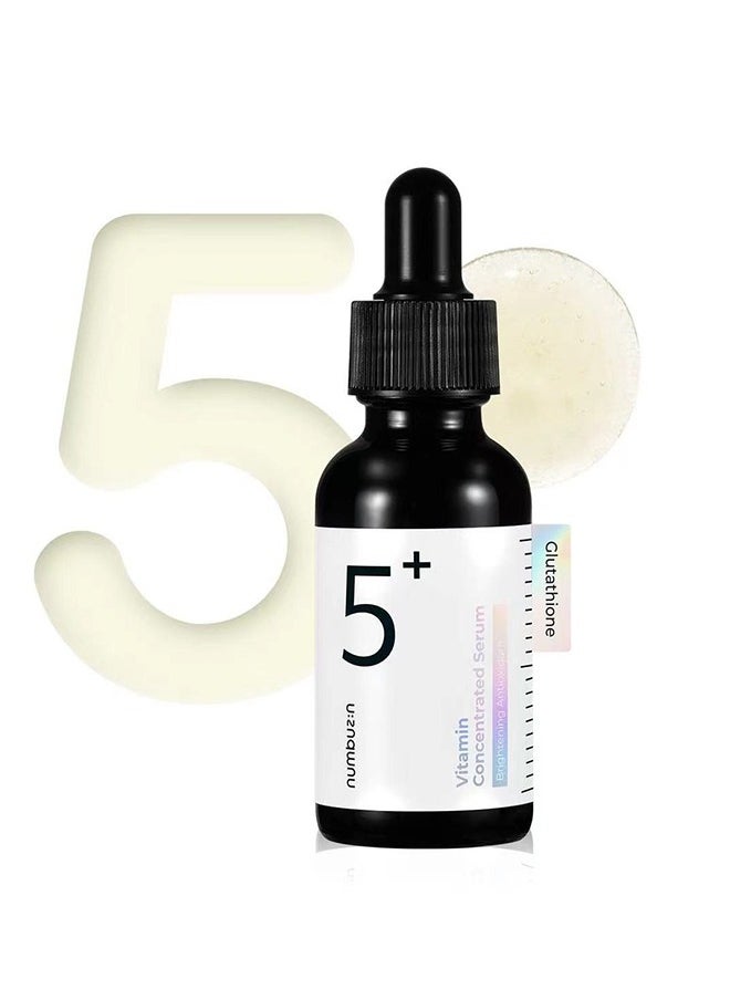 numbuzin Vitamin Concentrated Serum ,numbuzin No.5 Serum,Glutathione, Vitamin C, Tranexamic Acid ,Hyperpigmentation, Acne Scars ,Suitable for Sensitive Skin 30ml  - Image 1