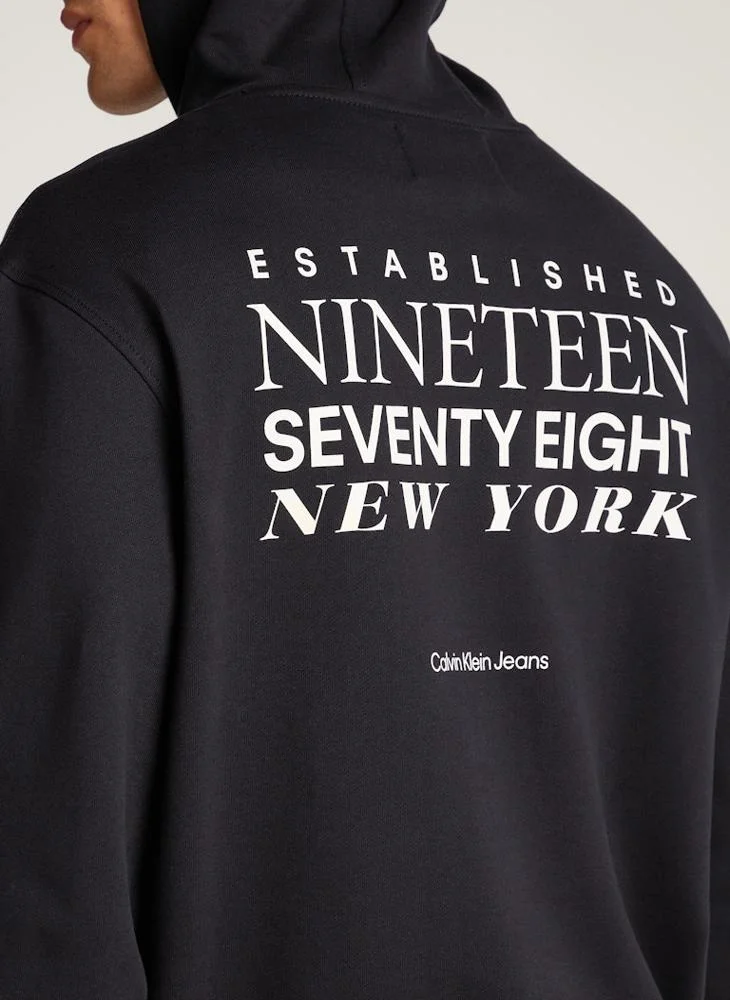 Calvin Klein Jeans Graphic Print Drawsrting Hoodie