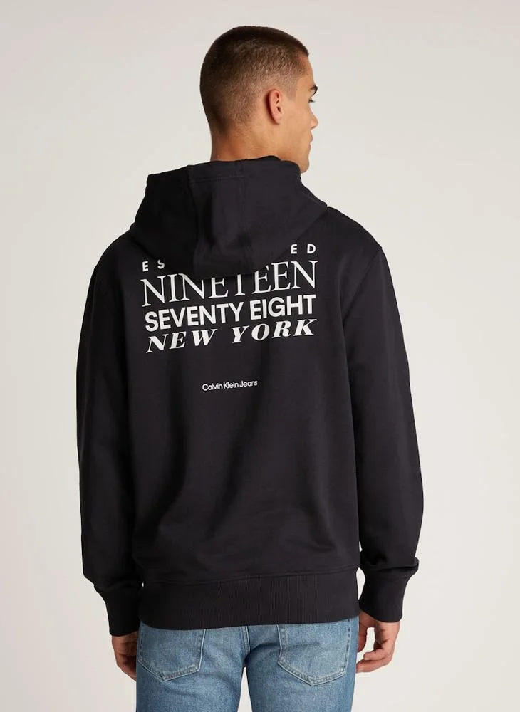 Calvin Klein Jeans Graphic Print Drawsrting Hoodie