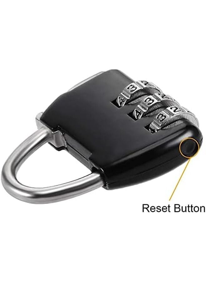 قفل أمتعة بمجموعة مكونة من 3 أرقام، أسود، قطر القيد 4 مم - Image 3