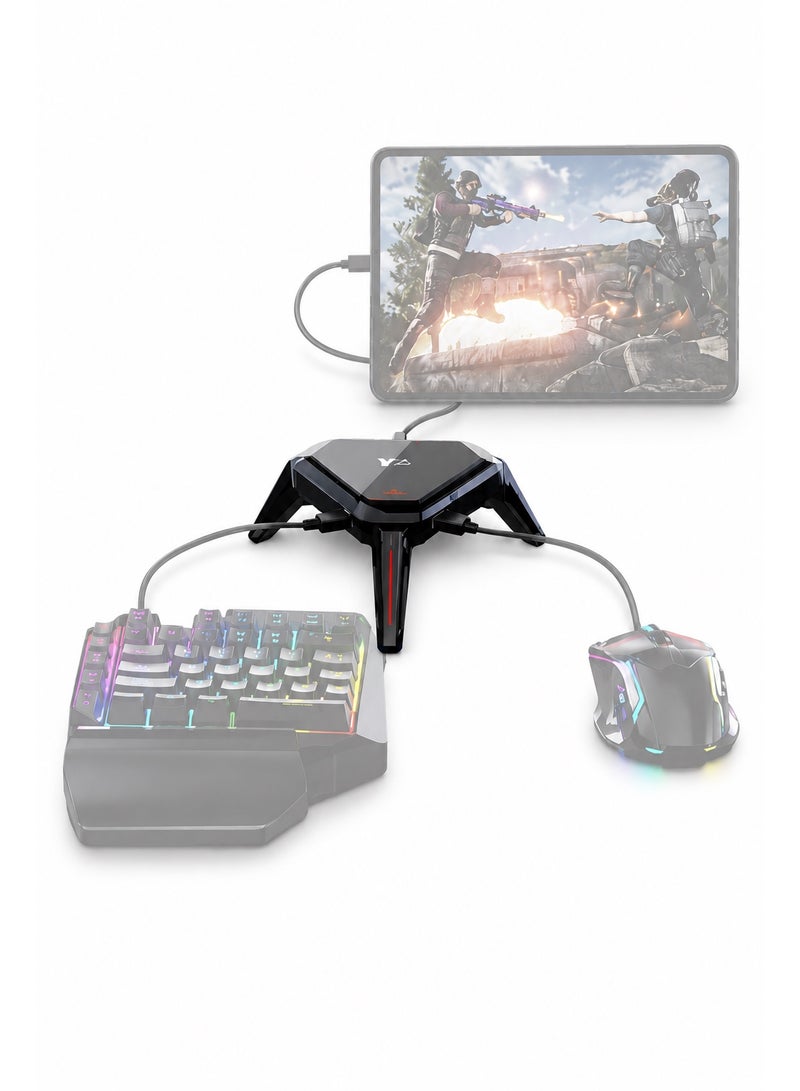 Gamwing Scorpion 2 Keyboard & Mouse Converter for Mobile Gaming by Gamwing – Low Latency Signal Transmission, Stable Wired Connection, RGB Lighting & Multi-Device Support – Compatible with RedMagic, Android 10+, HyperOS & HarmonyOS – Perfect for PUBG Mobile, FPS Games & Competitive Gaming - Image 1