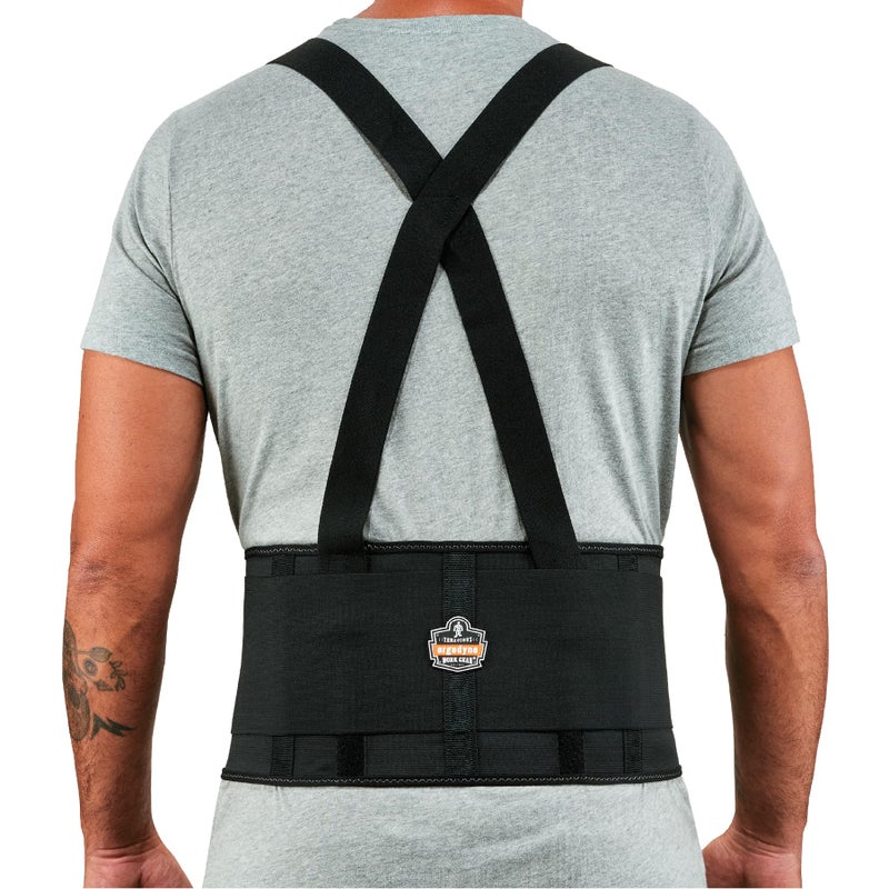 Ergodyne ProFlex 1650 Back Support Belt, 7.5" Elastic, Adjustable, Removeable Straps, Black, 2X-Large - Image 1