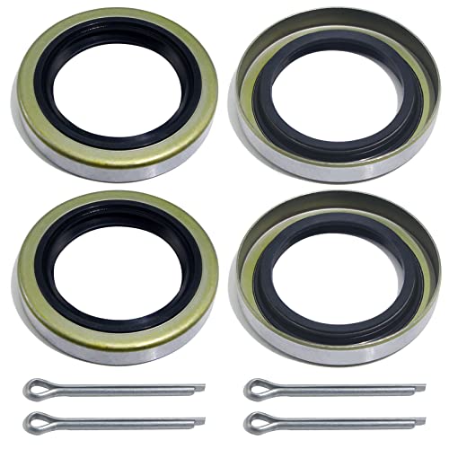 GREPSPUD 4pcs Trailer Axle Hub Wheel Grease Seals 1719ID x 2565OD with 4pcs Cotter Pins for Dexter 01001900 1019 Transcom 171255TB National 473336 3500 lbs 84 Spindle EZ Lube Axles - Image 1