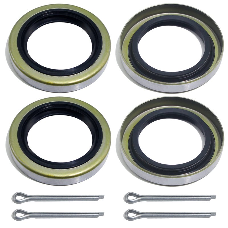 GREPSPUD 4pcs Trailer Axle Hub Wheel Grease Seals 1719ID x 2565OD with 4pcs Cotter Pins for Dexter 01001900 1019 Transcom 171255TB National 473336 3500 lbs 84 Spindle EZ Lube Axles - Image 3