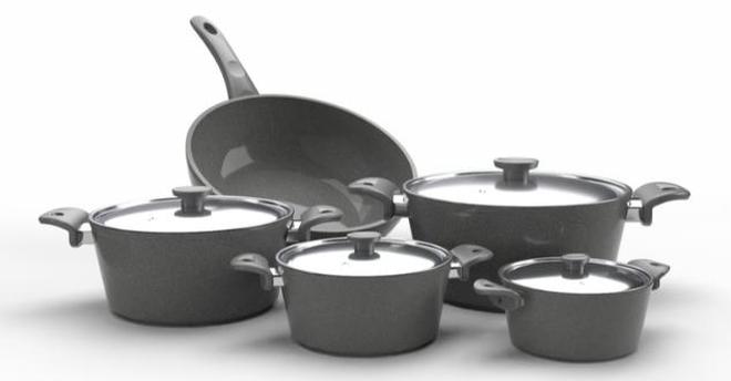 توب شيف مجموعة من 9 قطع أواني طهي من الجرانيت - Image 1