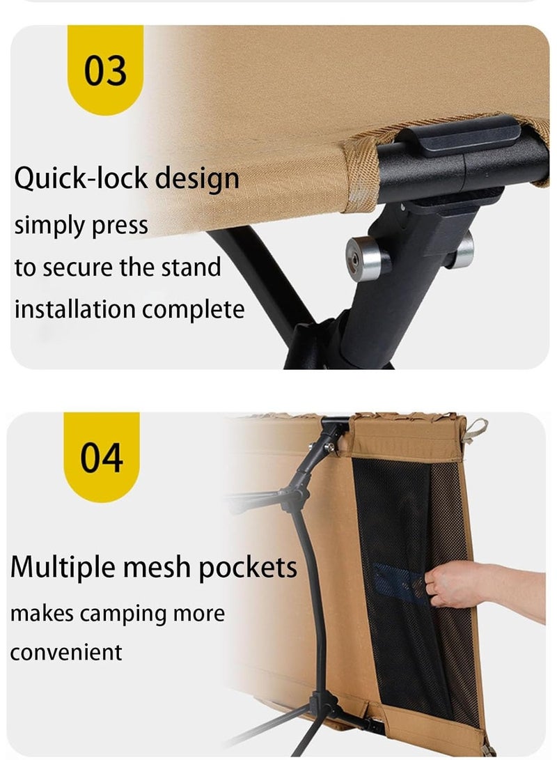 بلو فاير سرير تخييم قابل للطي 2 في 1 مع وسادة – ارتفاع قابل للتعديل (مرتفع / منخفض) 🌙 خفيف الوزن فقط 2.9 كجم مع حقيبة حمل – سرير محمول للرحلات والشاطئ والصيد والتخييم – إطار فولاذي قوي يتحمل حتى 250 كجم - Image 4