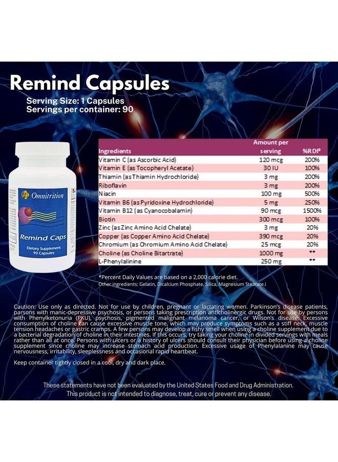 Omnitrition Remind Capsules (90 Capsules) - Image 5