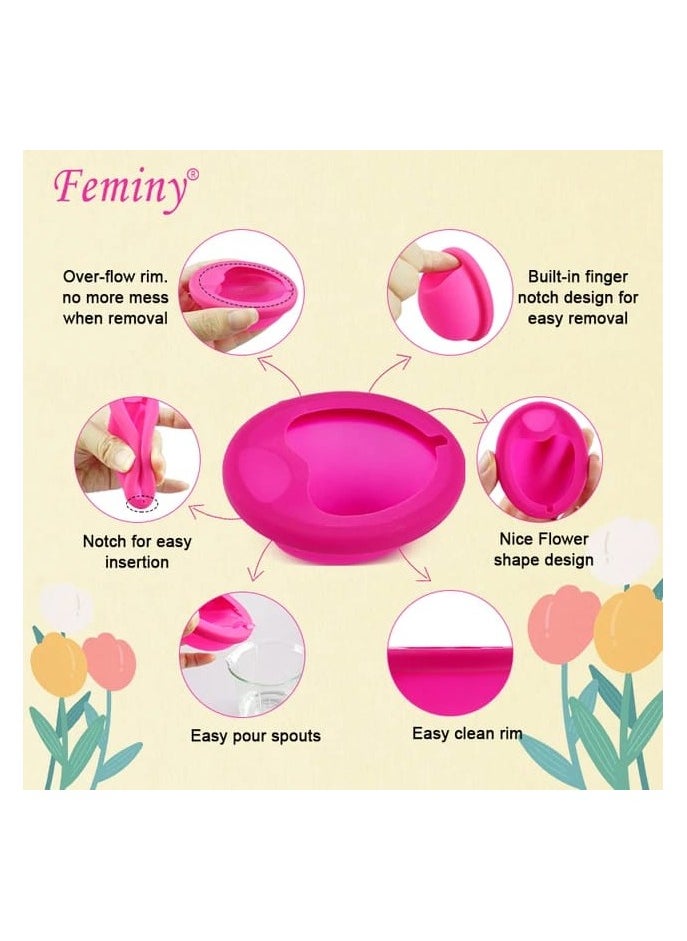 Feminy - Feminy Menstrual Cup With Silicone Sterilizer Cup Or Cup Holder - Image 1