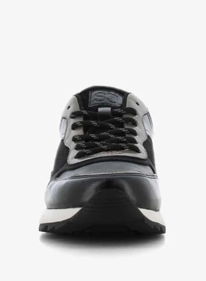 اس جي Women's Panelled Lace-Up Low Ankle Sneakers