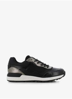 SJ Women's Panelled Lace-Up Low Ankle Sneakers  - Image 2