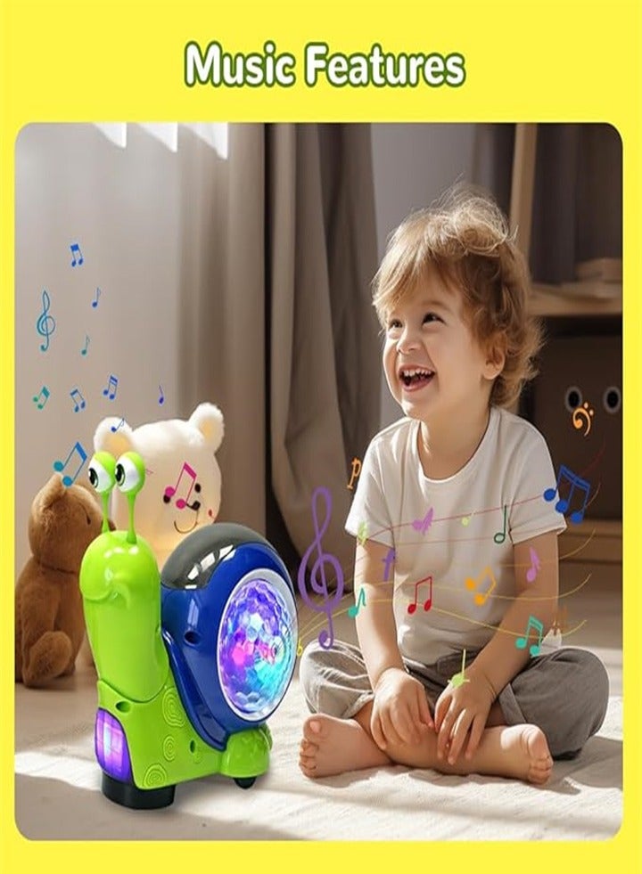 لعبة الحلزون الكهربائية للأطفال مع موسيقى مضيئة، أرجوحة عالمية، لعبة حسية تفاعلية، مناسبة للمنزل، هدية عيد ميلاد - Image 5