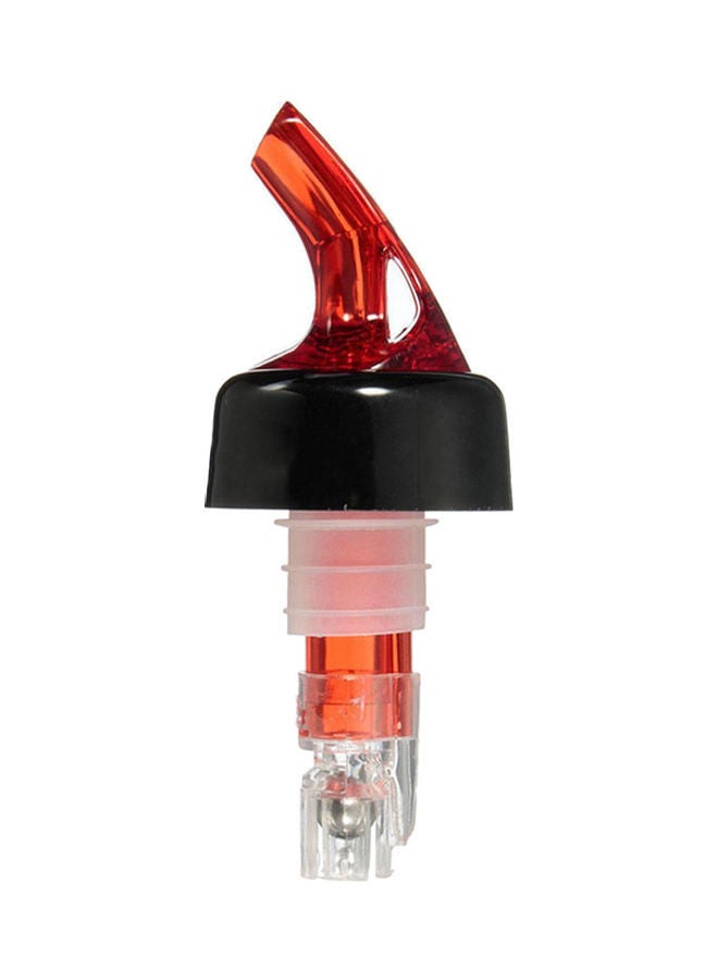 Loquat 6-Piece Plastic Liquor Pourer Dispenser Red/Black 3.8x9.7cm - Image 1