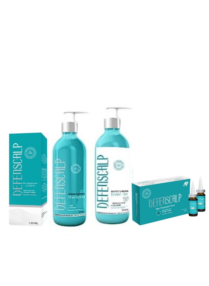 Defenscalp Hair Set | shampoo & Leave-in & Lotion & Ampoules - Image 1