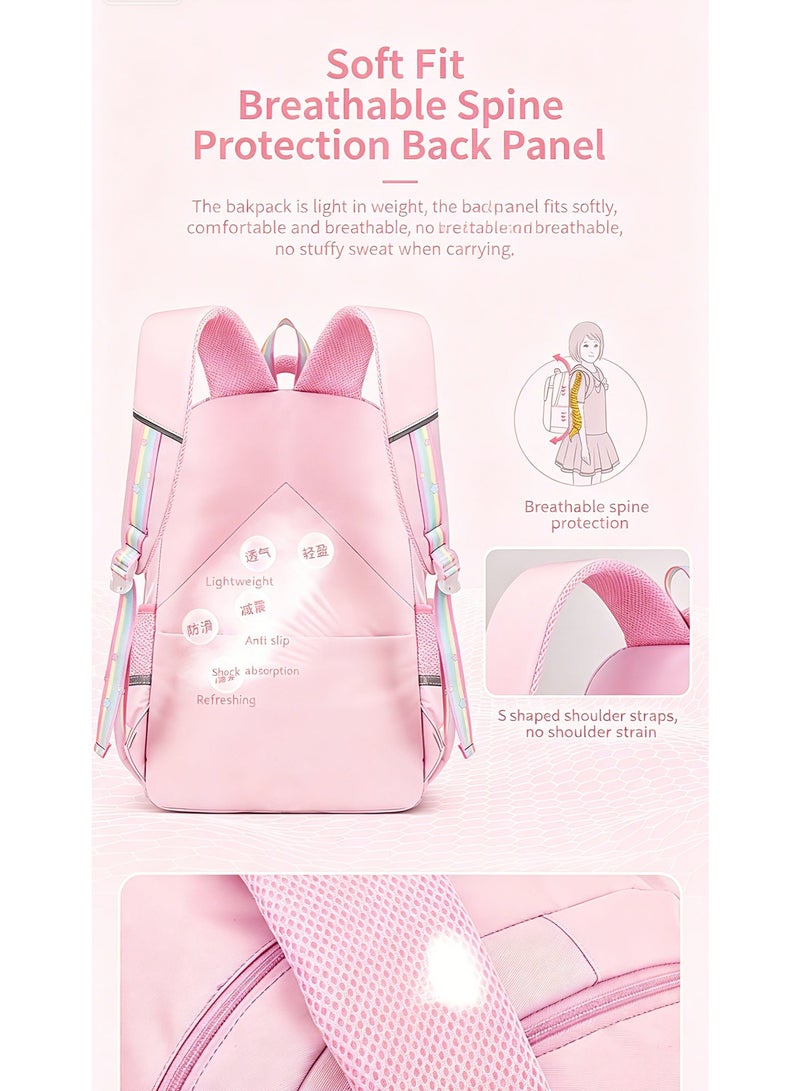 73Hours Pink children's unicorn large capacity cute backpack - Image 2