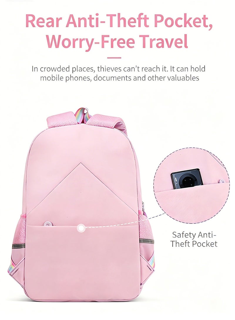 73Hours Pink children's unicorn large capacity cute backpack - Image 3