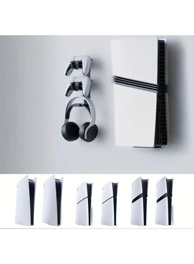 حقيبة قوس حائط أسود لتخزين سماعات رأس وحدة التحكم بلاي ستيشن 5 برو سليم - Image 3