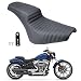 Aferrizu OnePiece Driver Rider and Passenger Seat for Harley Davidson Softail Standard Slim Deluxe Street Bob Heritage Classic 20182024 Motorcycle 2Up Seat Horizontal Stripes - Image 2