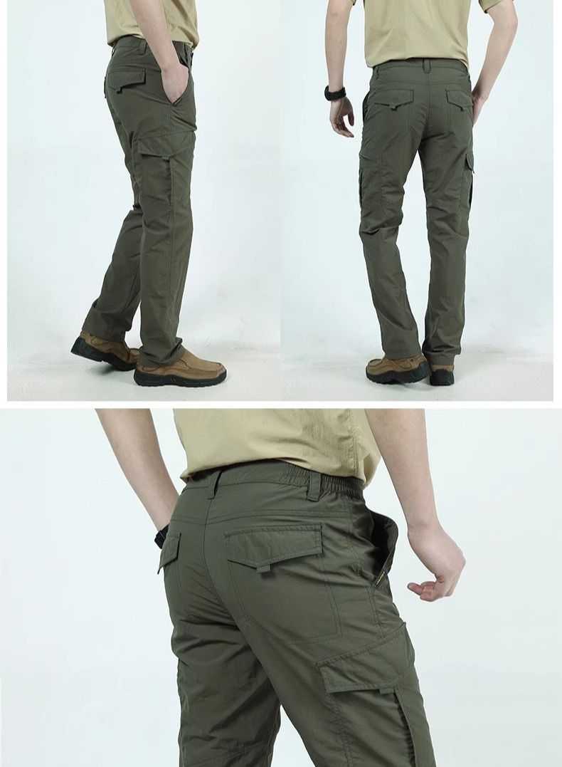 Men's Cargo Pants Casual Pants Loose Fit Ankle-Tied with Elastic Drawstring Suitable for Various Body Types Casual and Trendy  - Image 2