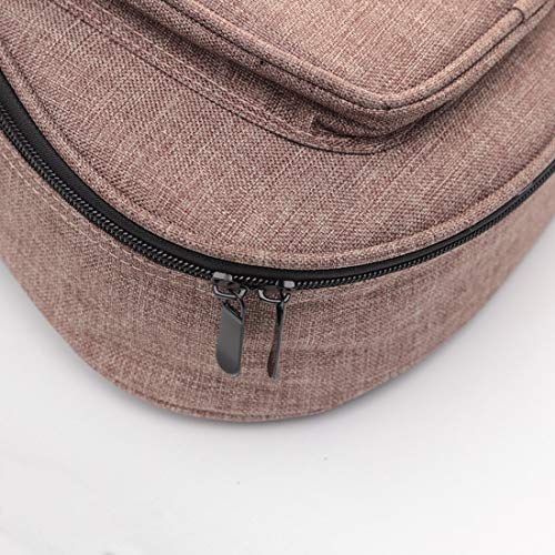 Longteam Linen Simple Ukulele Case 10mm Sponge Portable Waterproof Ukuleles bag Cover Uke gig bag with Accessory Storage Pocket (21 In Soprano, Brown) - Image 5