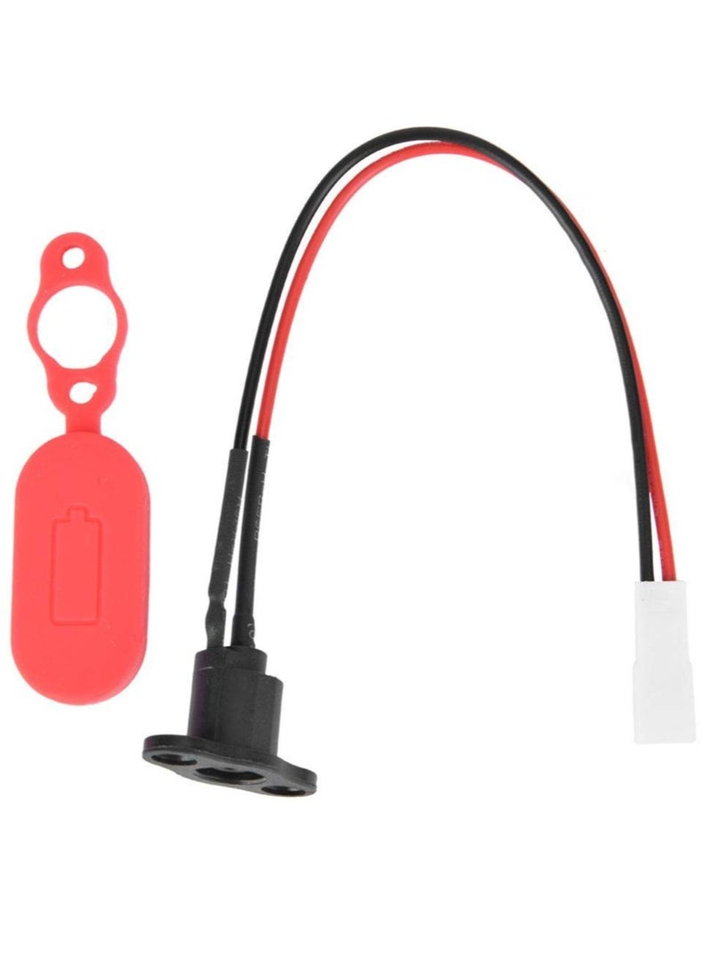 Excefore Scooter Charging Port, A sixx Silicone Charging Port for M365, Charging Port Socket for M365 Battery Charger Connector Socket, with Waterproof Cover, for M365 Electric Scooter Accessory  - Image 2