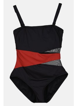Contours by Coco Reef Women Two Tone One Piece Swimsuit, Black  - Image 1