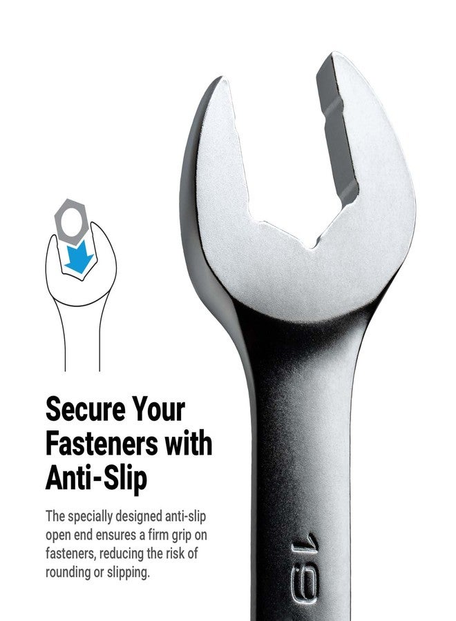 Capri Tools 9/16 in. 120-Tooth Ultra-Smooth Reversible Ratcheting Combination Wrench, XL Long Series, SAE, 12-Point - Image 4