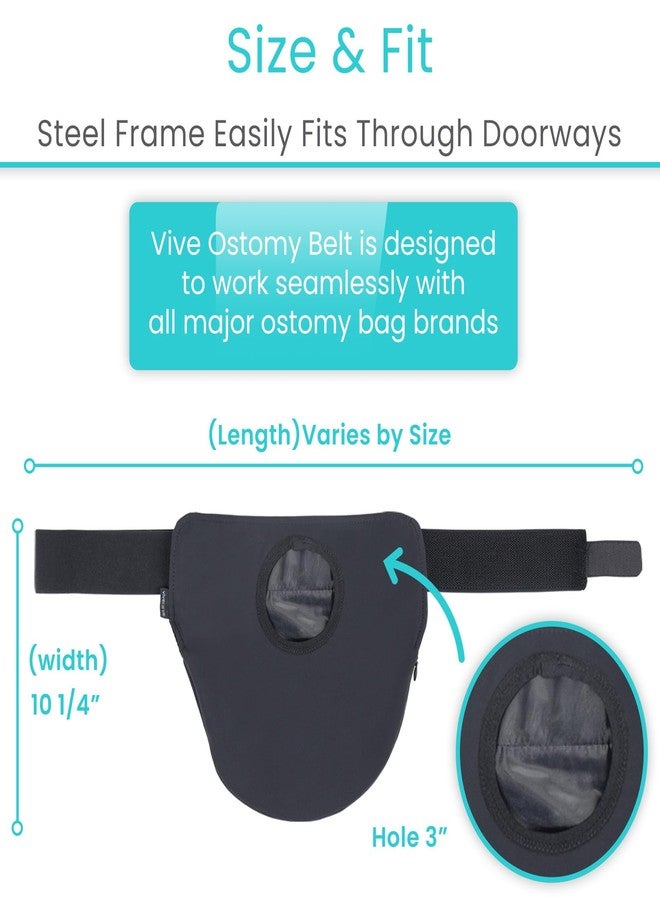 Vive Ostomy Belt for Men & Women - Adjustable Belt for Colostomy, Ileostomy, Urostomy, Ostomy Supplies - Waterproof & Odorless Abdominal Bag Cover - Stoma Guard (Black) - Image 4