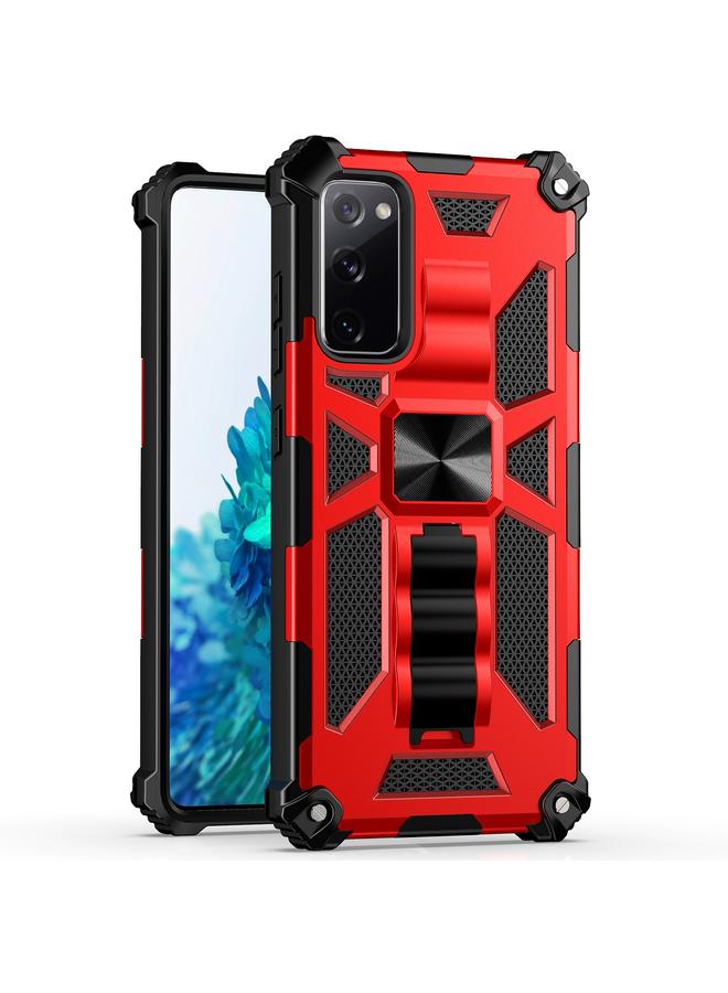 اس-توب جراب لهاتف Samsung Galaxy S20 FE مقاوم للصدمات مصنوع من مادة TPU + PC، جراب واقٍ مغناطيسي مع حامل - Image 1