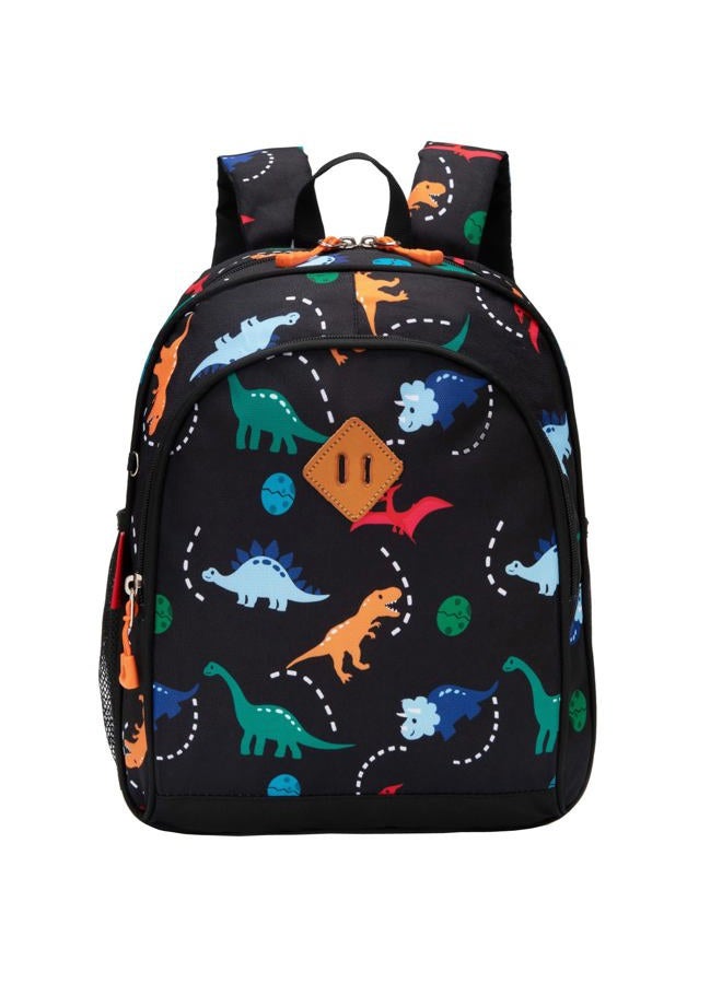JinBeryl 15 Inch Toddler Backpack Boys, Kids Backpack for Preschool or Kindergarten, with Chest Strap, Dinosaur Black, Rucksack Backpacks - Image 1