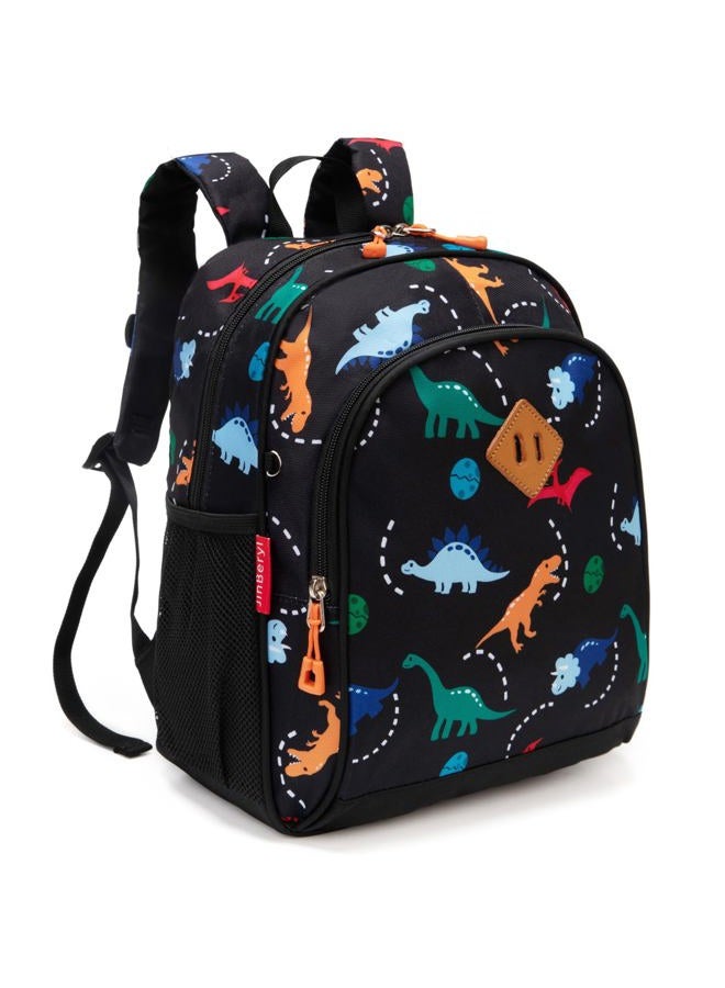 JinBeryl 15 Inch Toddler Backpack Boys, Kids Backpack for Preschool or Kindergarten, with Chest Strap, Dinosaur Black, Rucksack Backpacks - Image 2